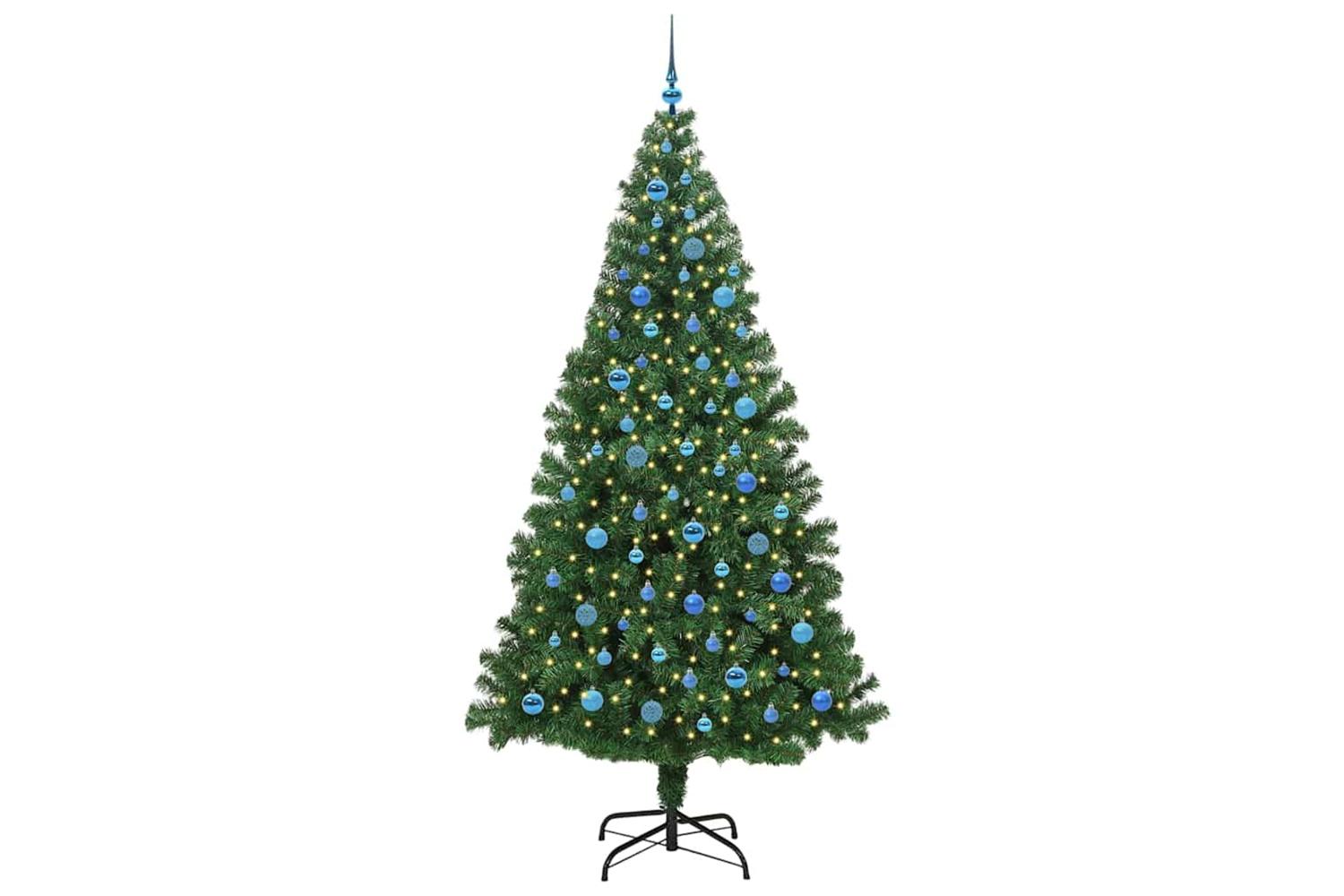 Vidaxl Artificial Christmas Tree With 300 Leds With Stand Green 240 Cm-3