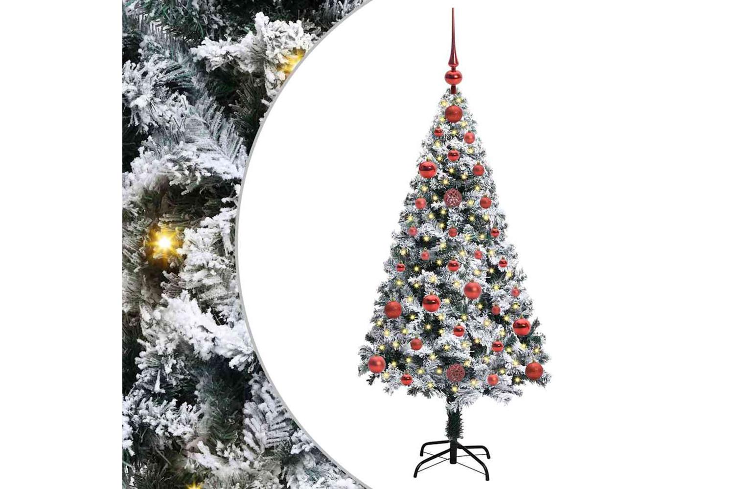 Vidaxl Artificial Christmas Tree With 150 Leds With Stand Green 120 Cm-2