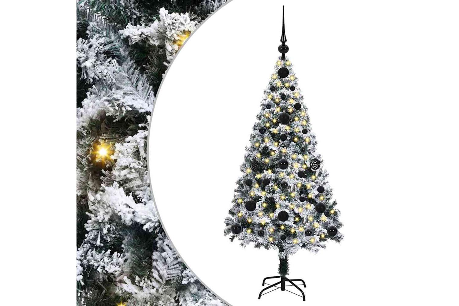 Vidaxl Artificial Christmas Tree With 150 Leds With Stand Green 120 Cm-2