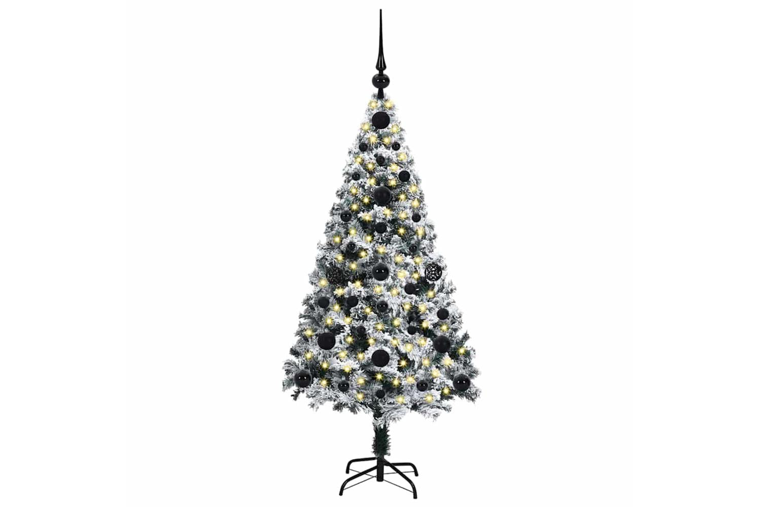 Vidaxl Artificial Christmas Tree With 150 Leds With Stand Green 120 Cm-3
