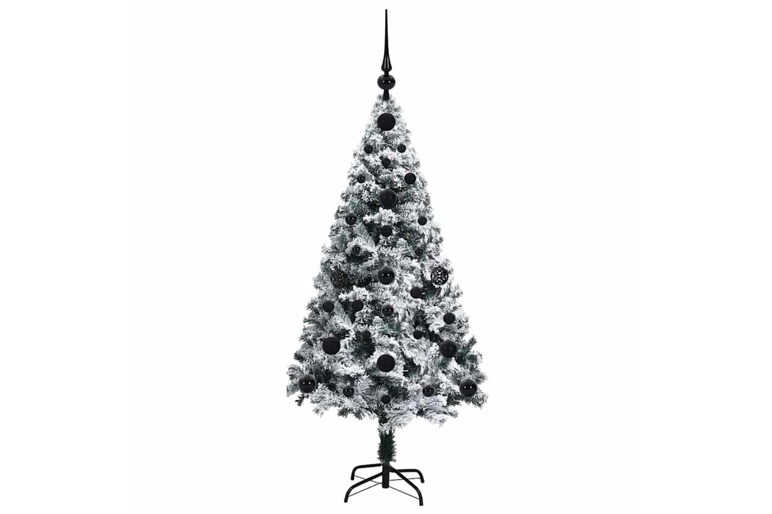 Vidaxl Artificial Christmas Tree With 150 Leds With Stand Green 120 Cm-4