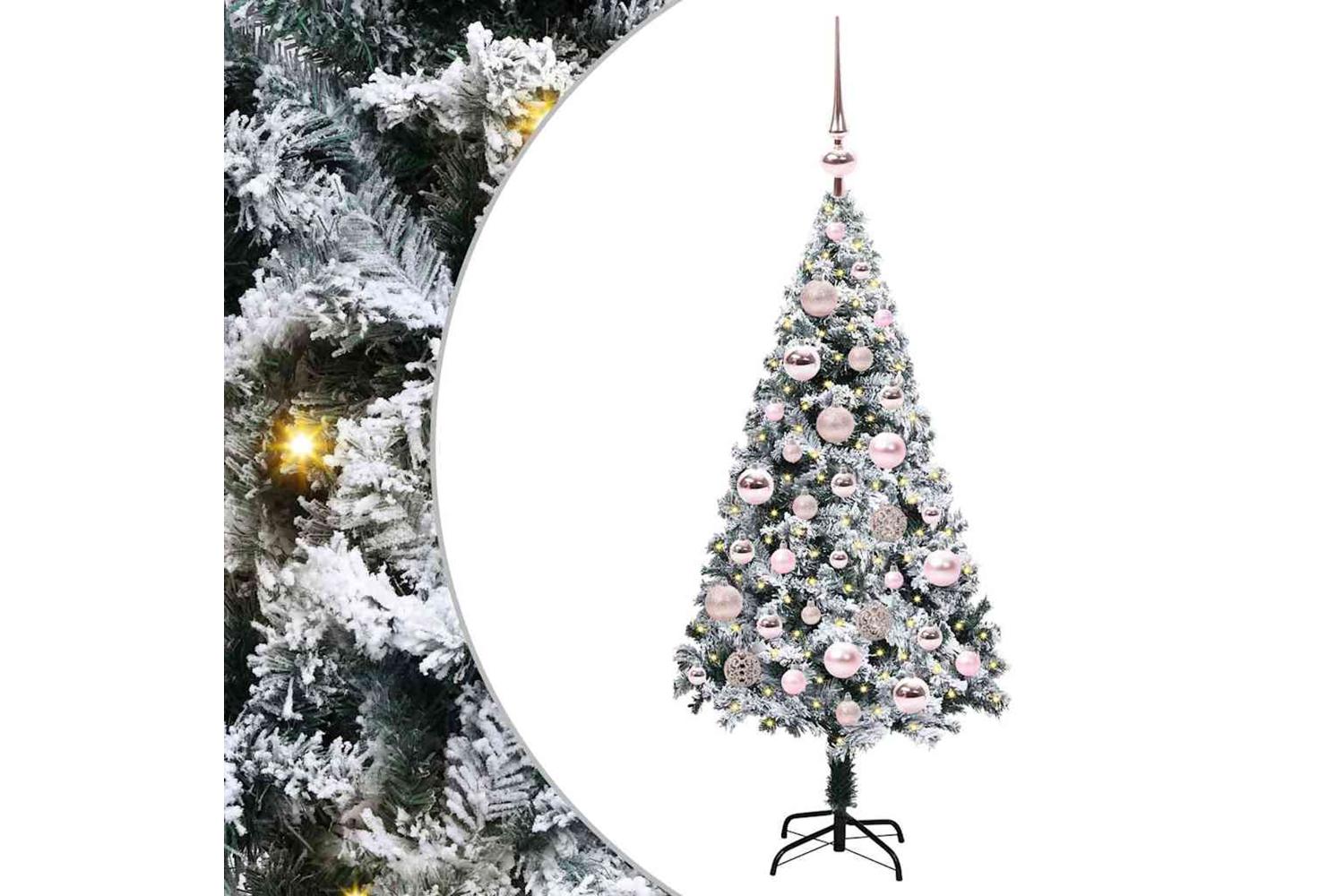 Vidaxl Artificial Christmas Tree With 150 Leds With Stand Green 120 Cm-2