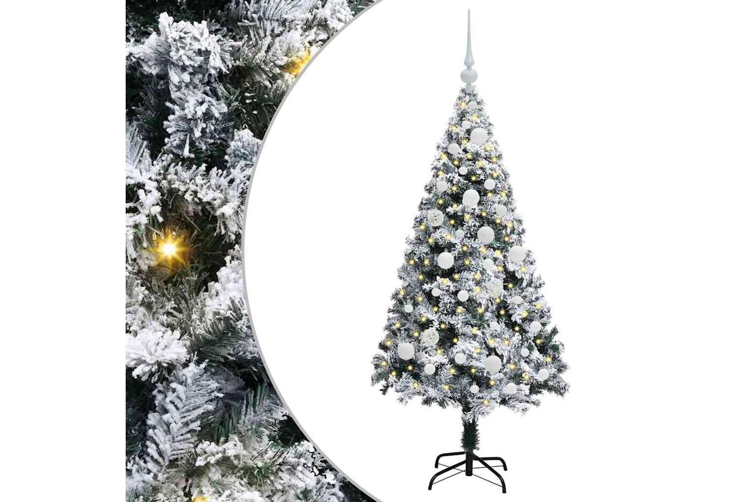 Vidaxl Artificial Christmas Tree With 150 Leds With Stand Green 120 Cm-2