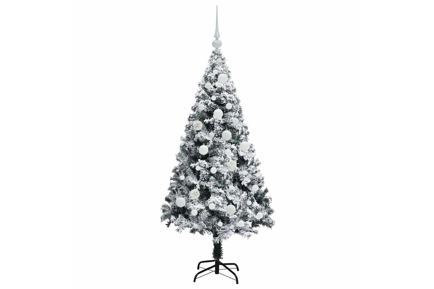 Vidaxl Artificial Christmas Tree With 150 Leds With Stand Green 120 Cm-4