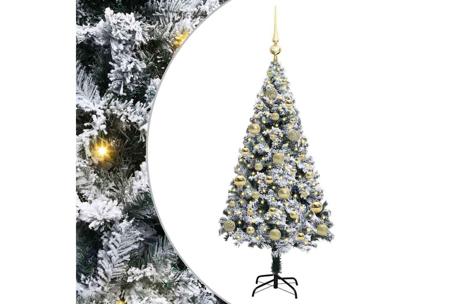 Vidaxl Artificial Christmas Tree With 150 Leds With Stand Green 120 Cm-2