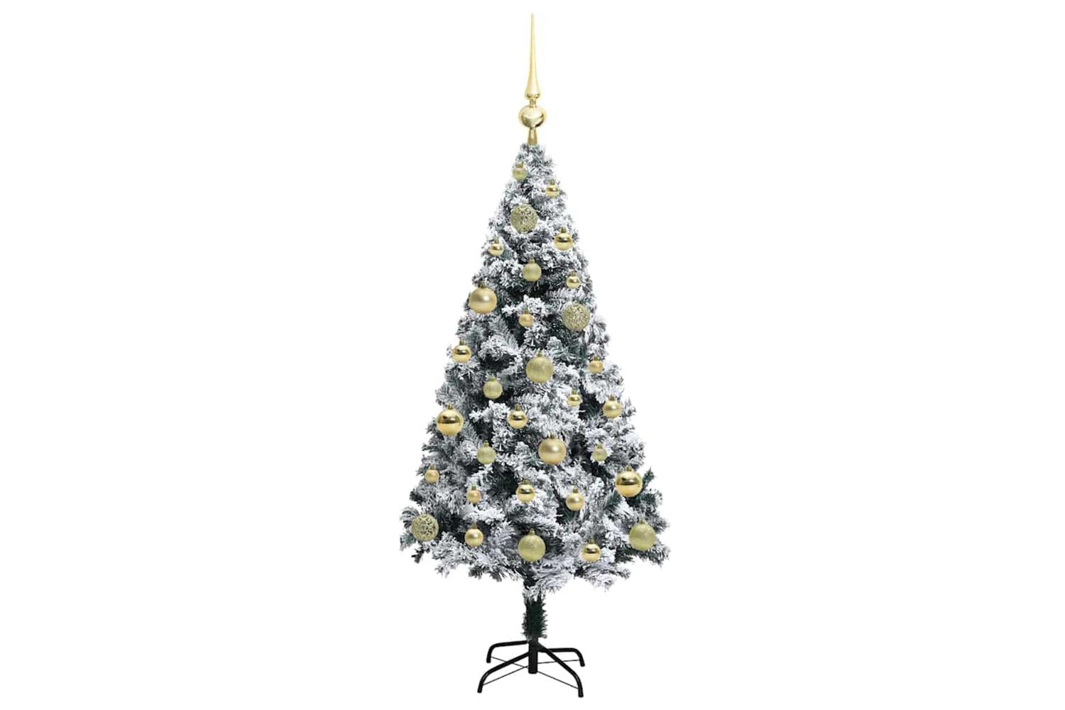 Vidaxl Artificial Christmas Tree With 150 Leds With Stand Green 120 Cm-4