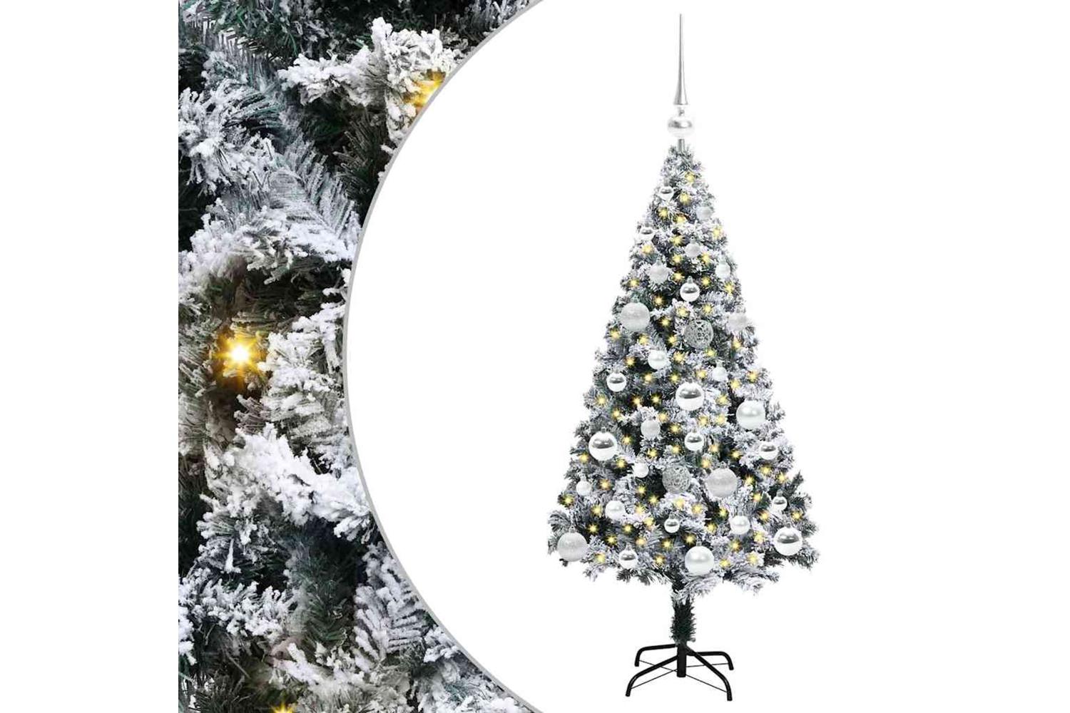 Vidaxl Artificial Christmas Tree With 150 Leds With Stand Green 120 Cm-2