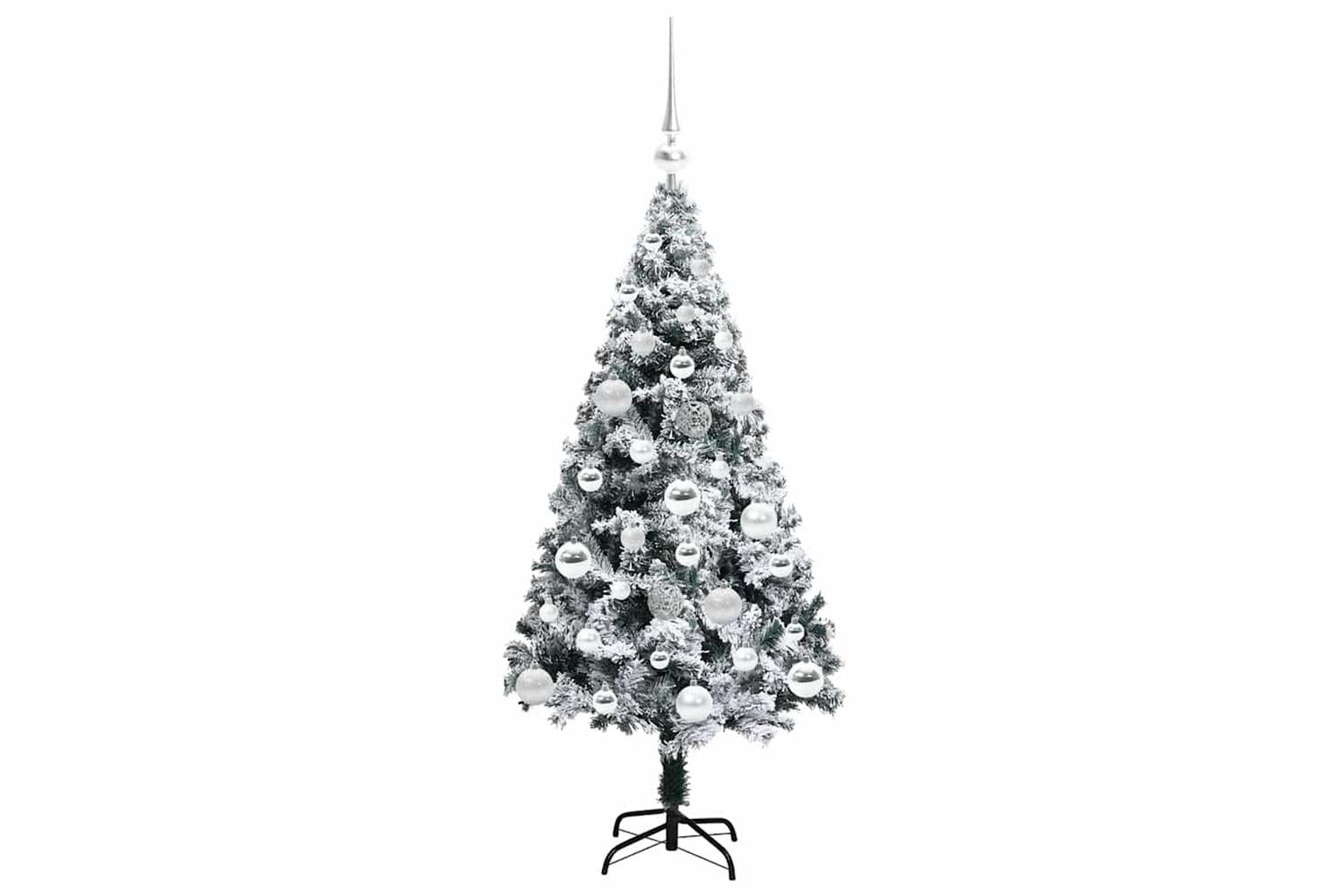 Vidaxl Artificial Christmas Tree With 150 Leds With Stand Green 120 Cm-4