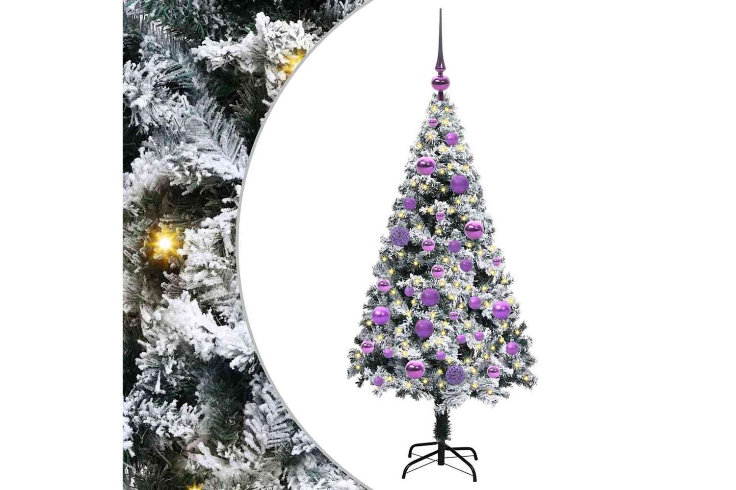 Vidaxl Artificial Christmas Tree With 150 Leds With Stand Green 120 Cm-2