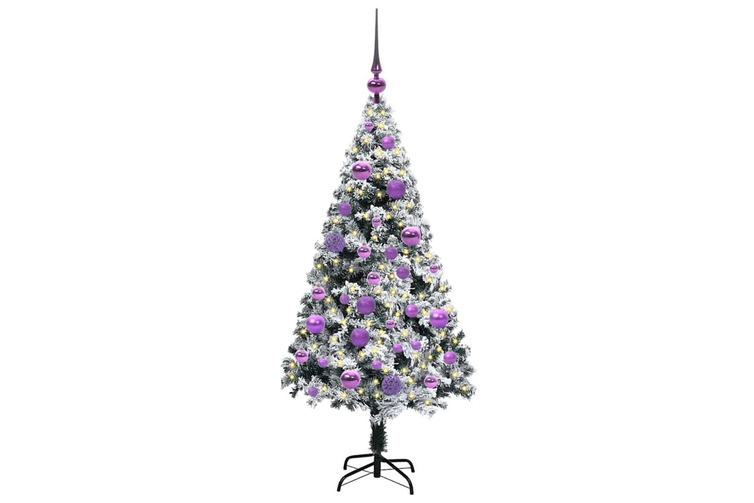 Vidaxl Artificial Christmas Tree With 150 Leds With Stand Green 120 Cm-3