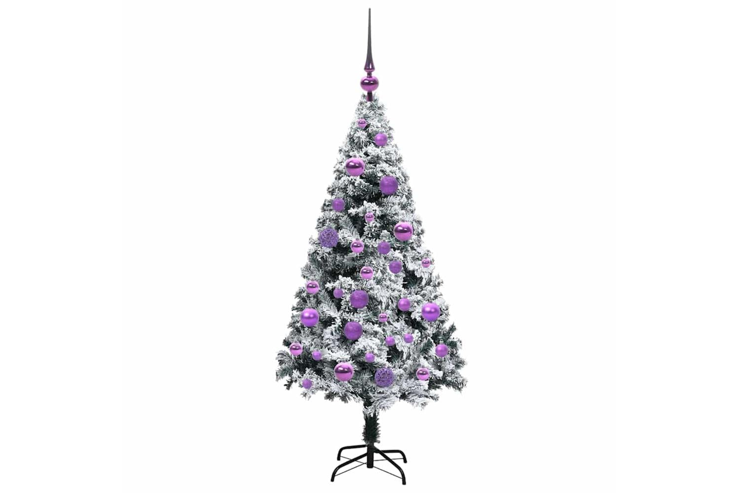 Vidaxl Artificial Christmas Tree With 150 Leds With Stand Green 120 Cm-4