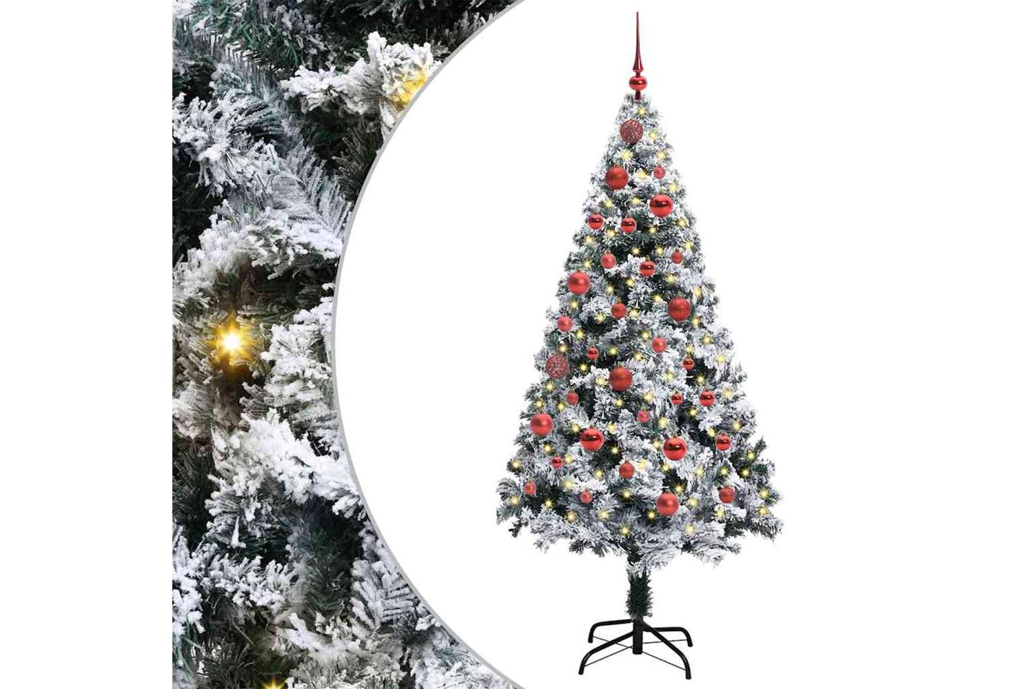 Vidaxl Artificial Christmas Tree With 150 Leds With Stand Green 150 Cm-2