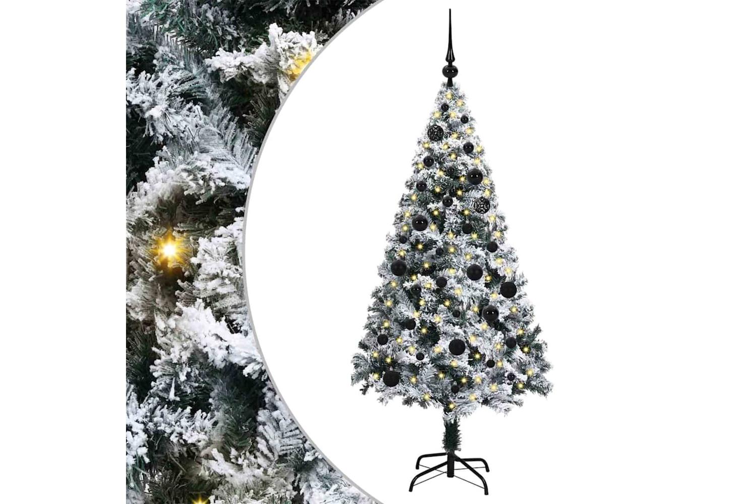 Vidaxl Artificial Christmas Tree With 150 Leds With Stand Green 150 Cm-2