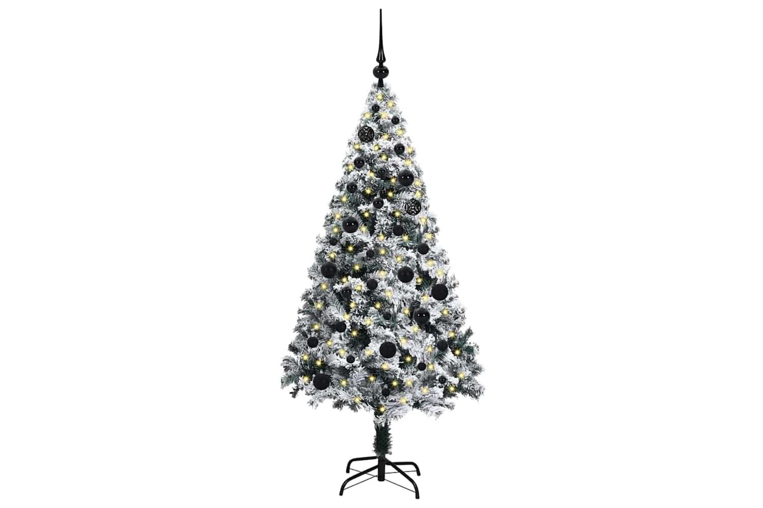 Vidaxl Artificial Christmas Tree With 150 Leds With Stand Green 150 Cm-3