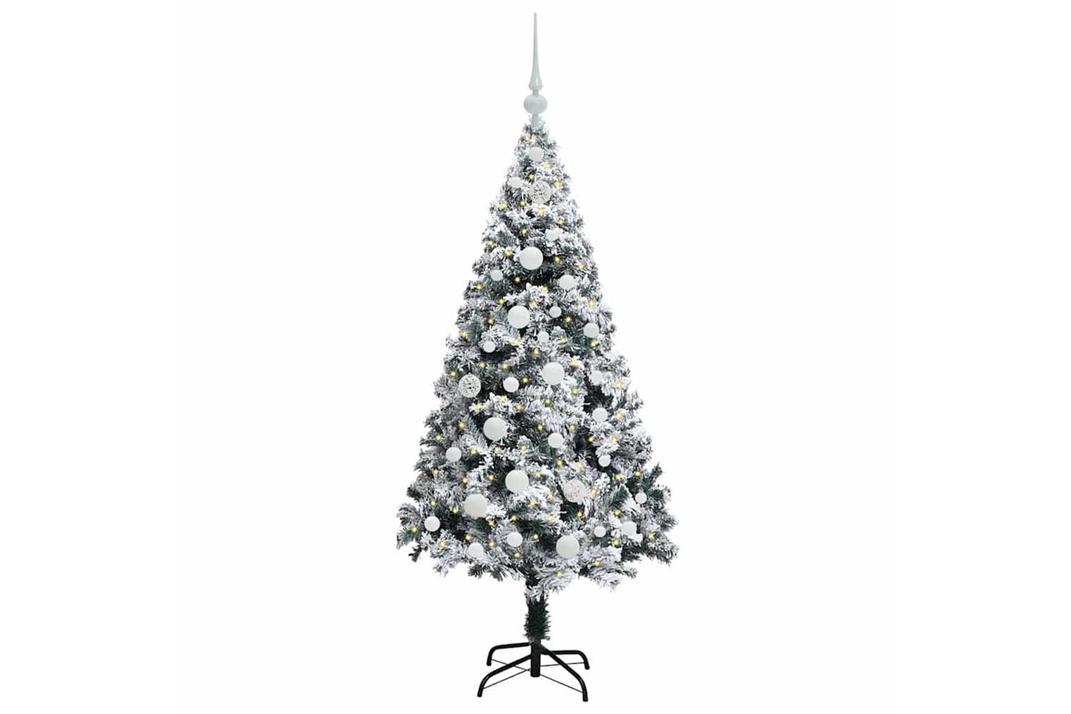 Vidaxl Artificial Christmas Tree With 150 Leds With Stand Green 150 Cm-3