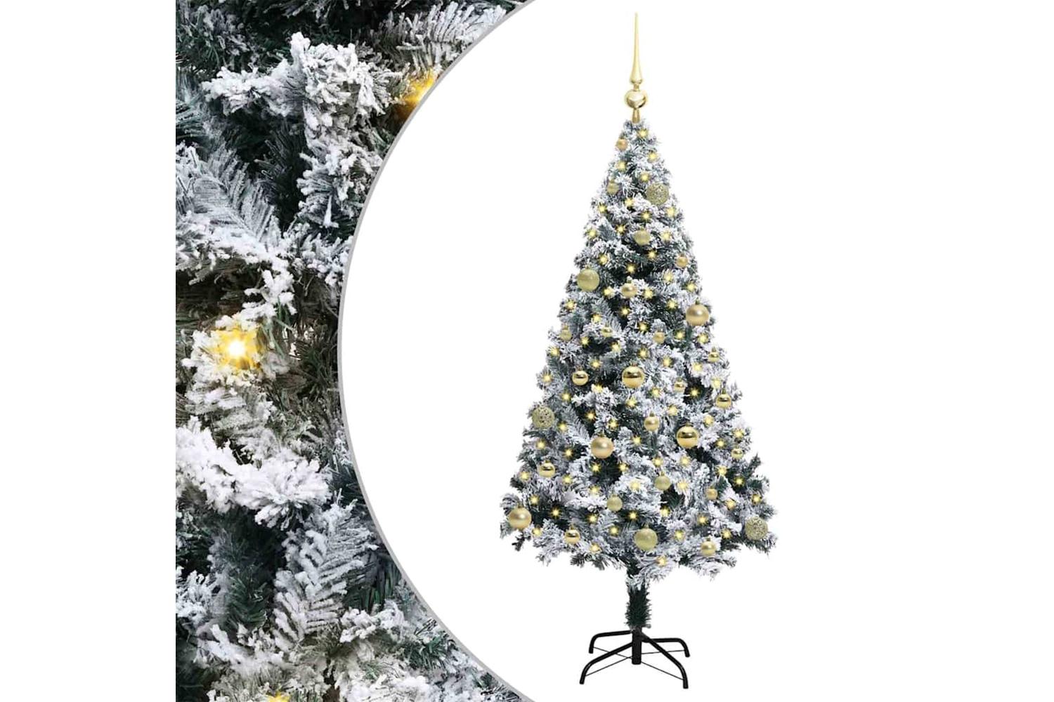Vidaxl Artificial Christmas Tree With 150 Leds With Stand Green 150 Cm-2
