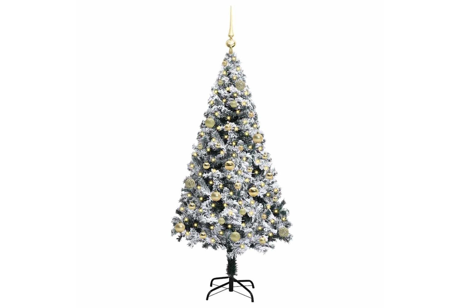 Vidaxl Artificial Christmas Tree With 150 Leds With Stand Green 150 Cm-3