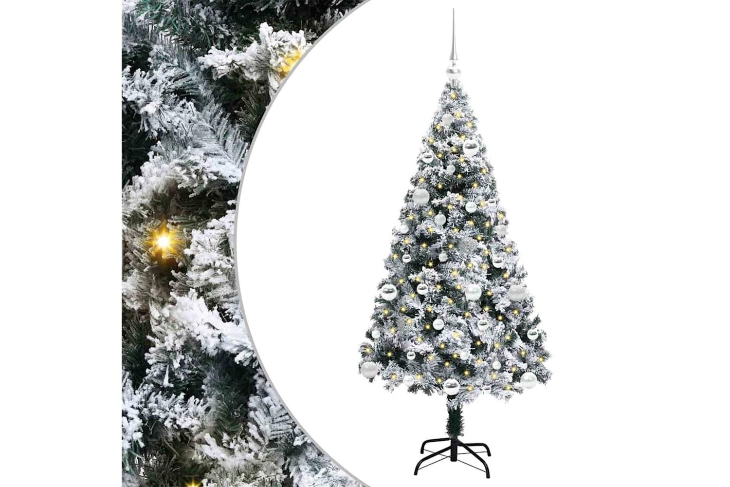 Vidaxl Artificial Christmas Tree With 150 Leds With Stand Green 150 Cm-2