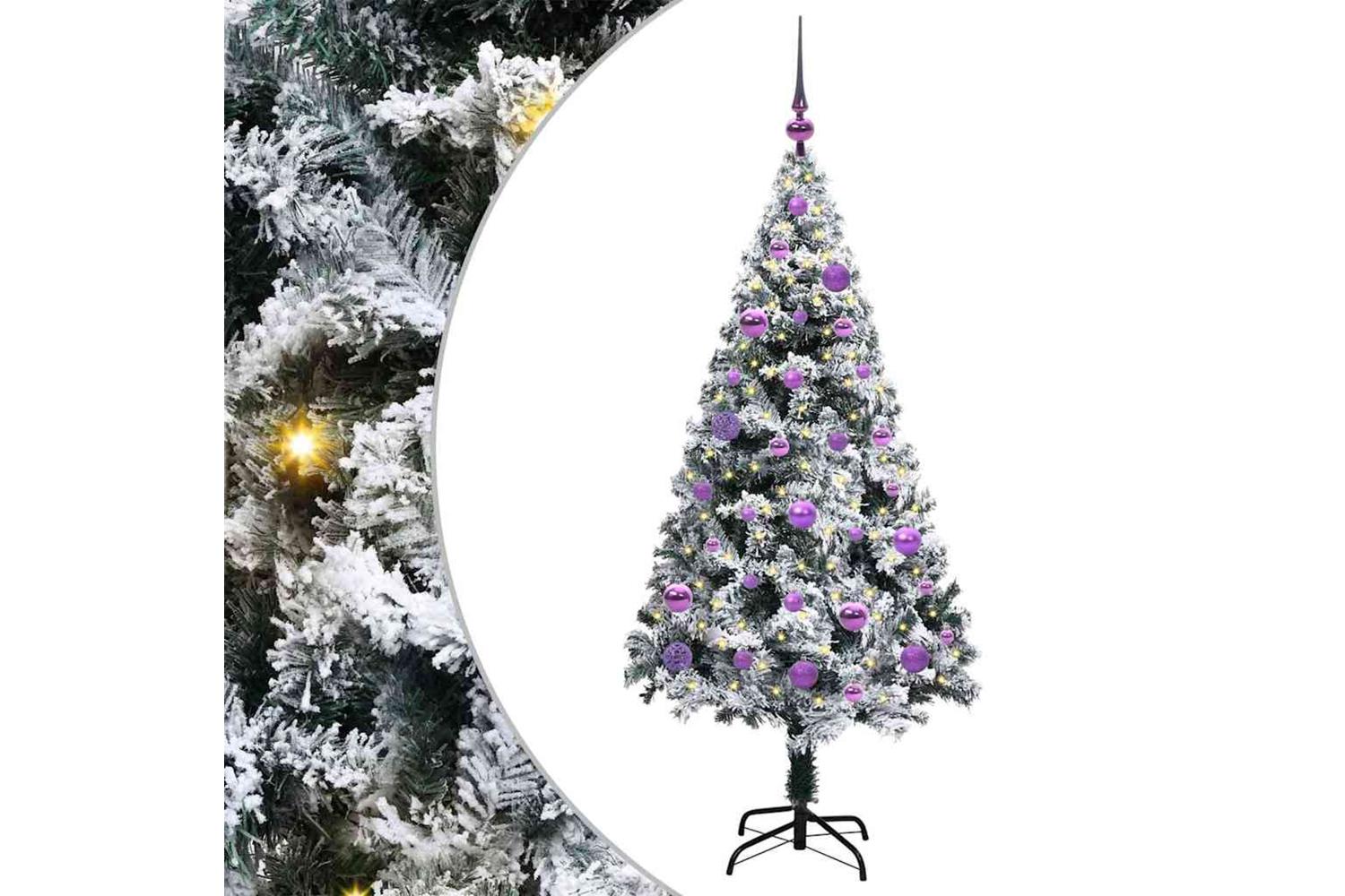 Vidaxl Artificial Christmas Tree With 150 Leds With Stand Green 150 Cm-2