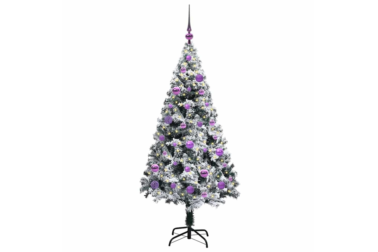 Vidaxl Artificial Christmas Tree With 150 Leds With Stand Green 150 Cm-3