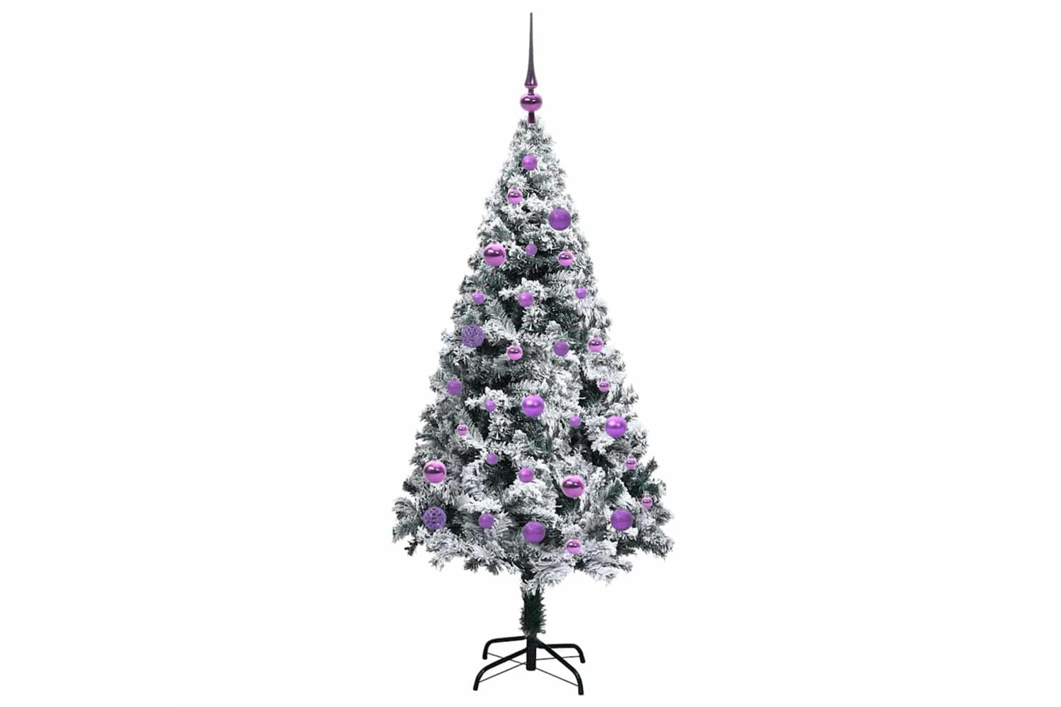 Vidaxl Artificial Christmas Tree With 150 Leds With Stand Green 150 Cm-4