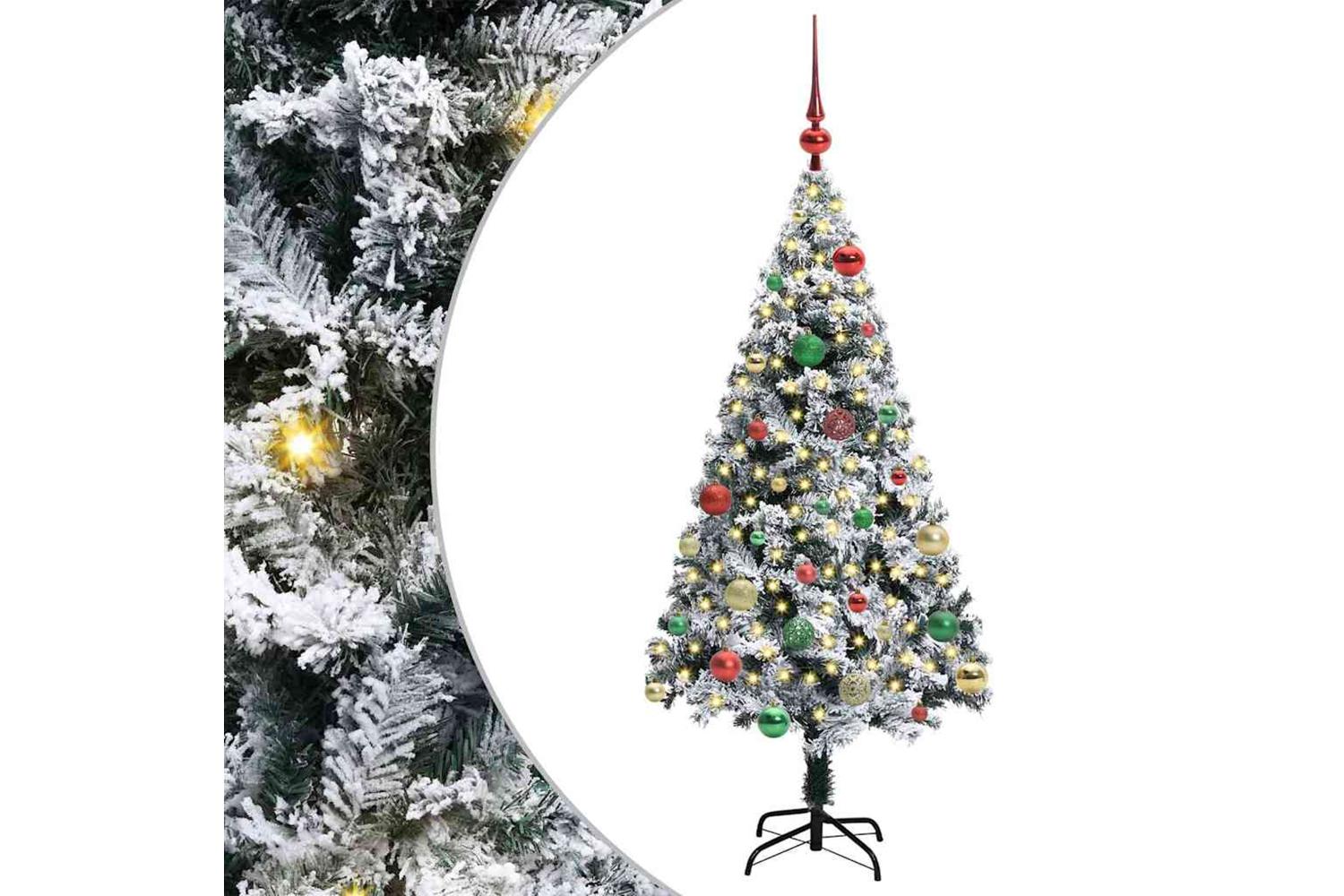 Vidaxl Artificial Christmas Tree With 150 Leds With Stand Green 150 Cm-2