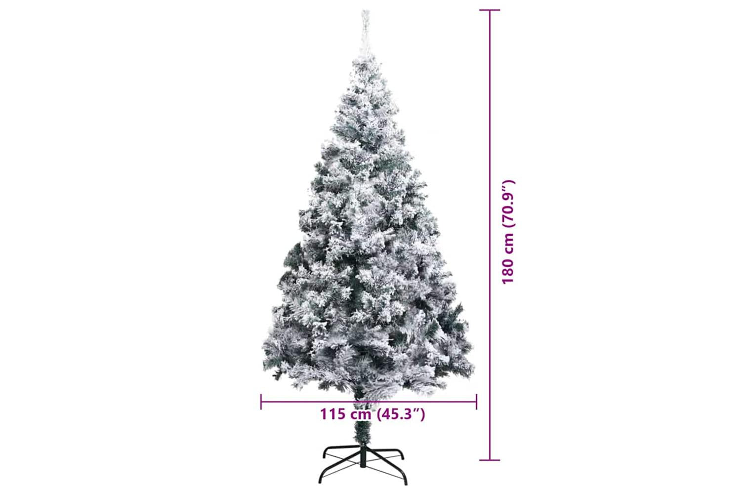 Vidaxl Artificial Christmas Tree With 300 Leds With Stand Green 180 Cm-9