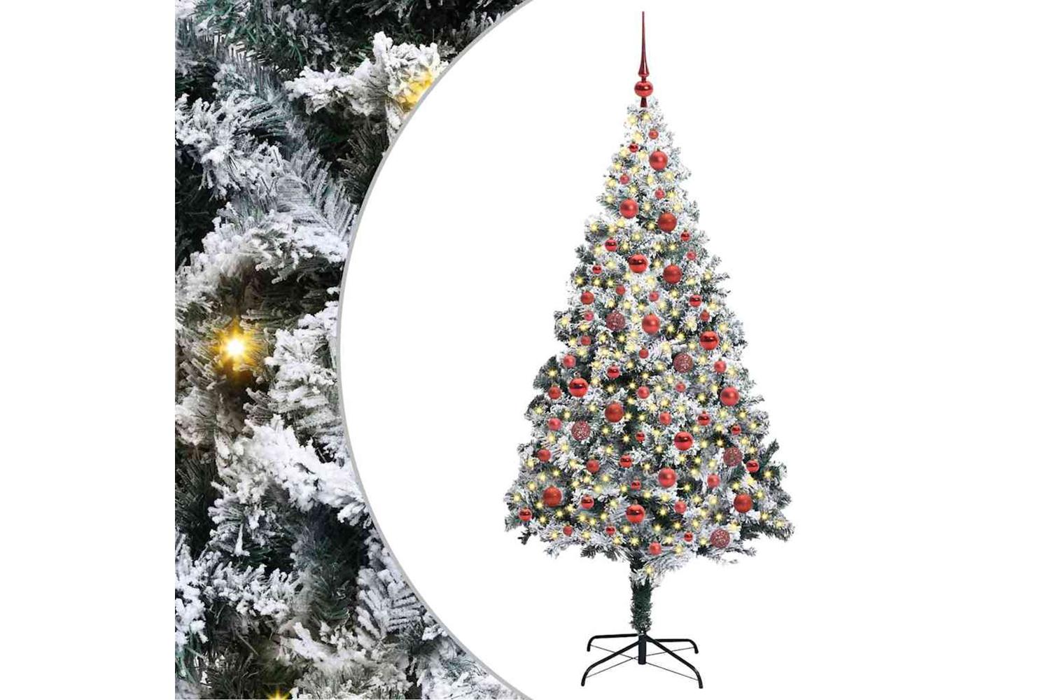 Vidaxl Artificial Christmas Tree With 300 Leds With Stand Green 180 Cm-2