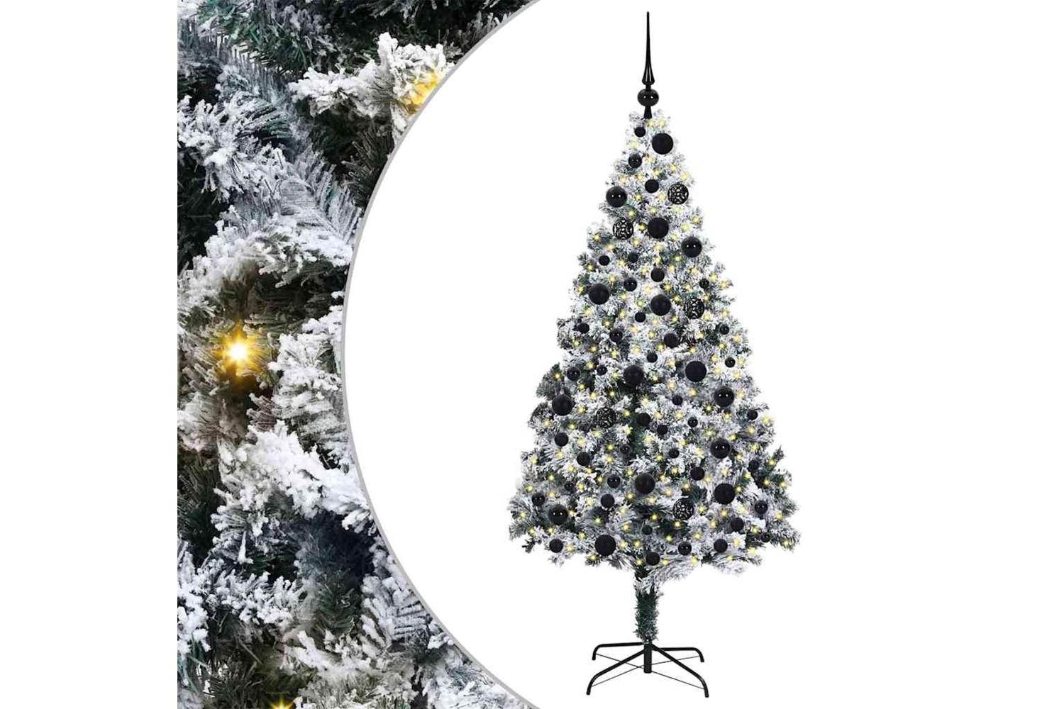Vidaxl Artificial Christmas Tree With 300 Leds With Stand Green 180 Cm-2