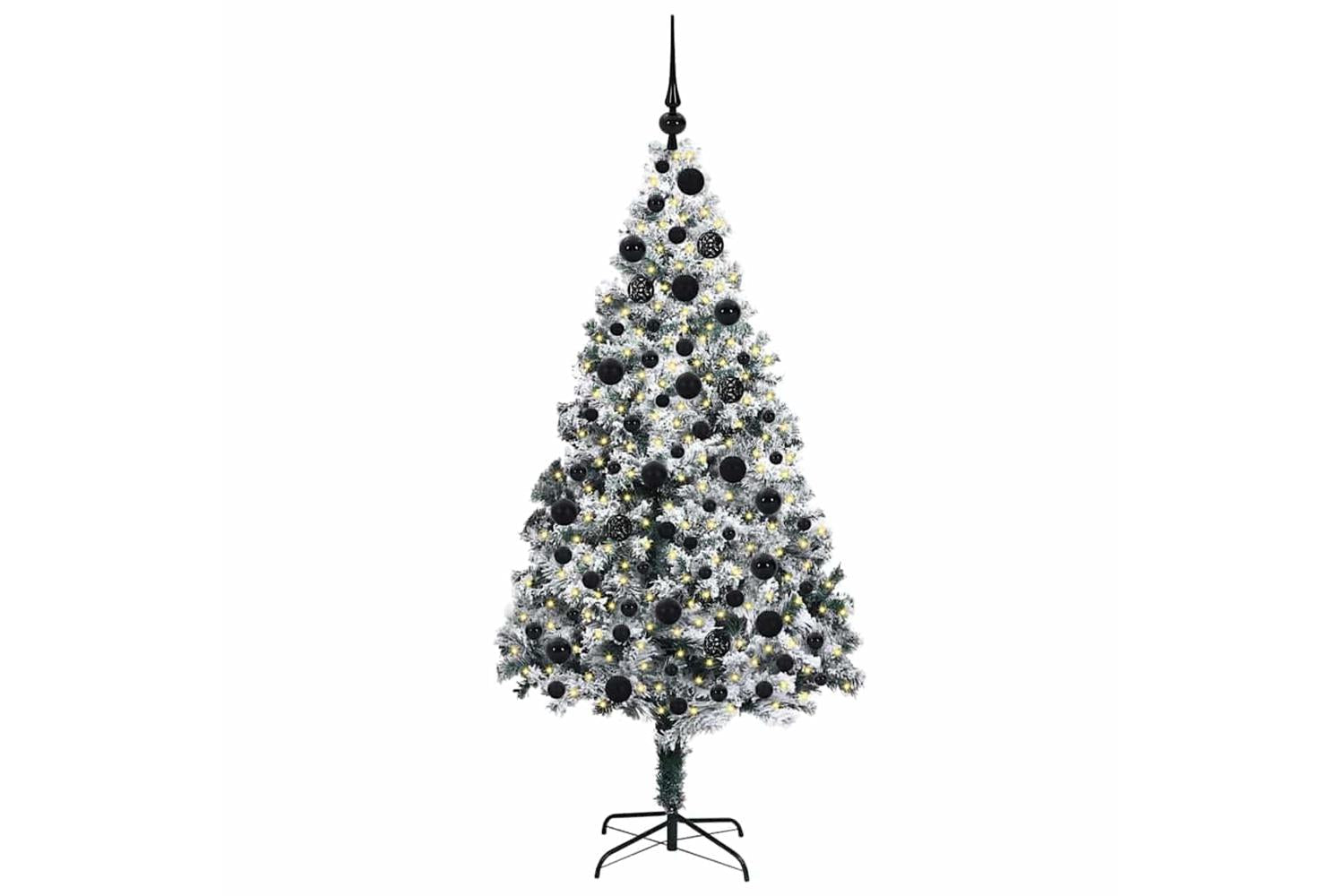 Vidaxl Artificial Christmas Tree With 300 Leds With Stand Green 180 Cm-3