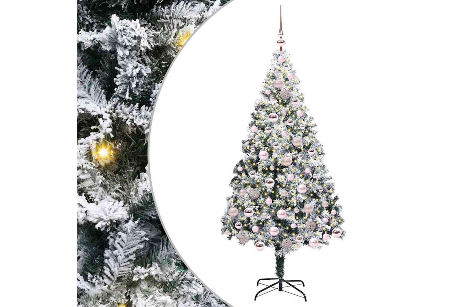 Vidaxl Artificial Christmas Tree With 300 Leds With Stand Green 180 Cm