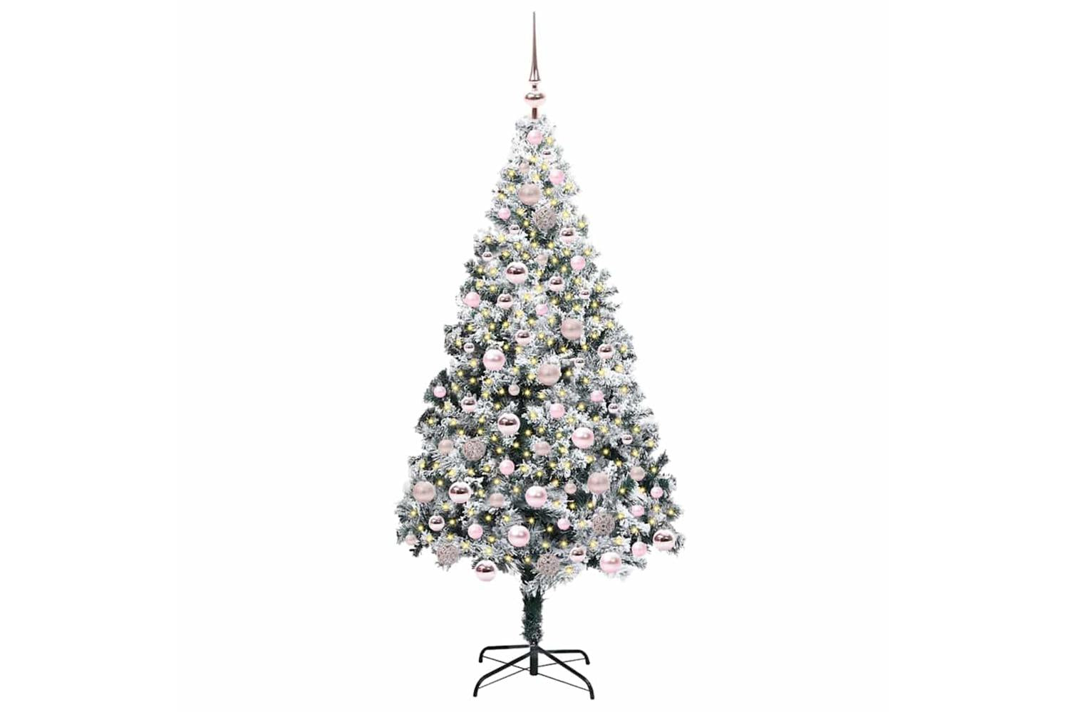 Vidaxl Artificial Christmas Tree With 300 Leds With Stand Green 180 Cm-3