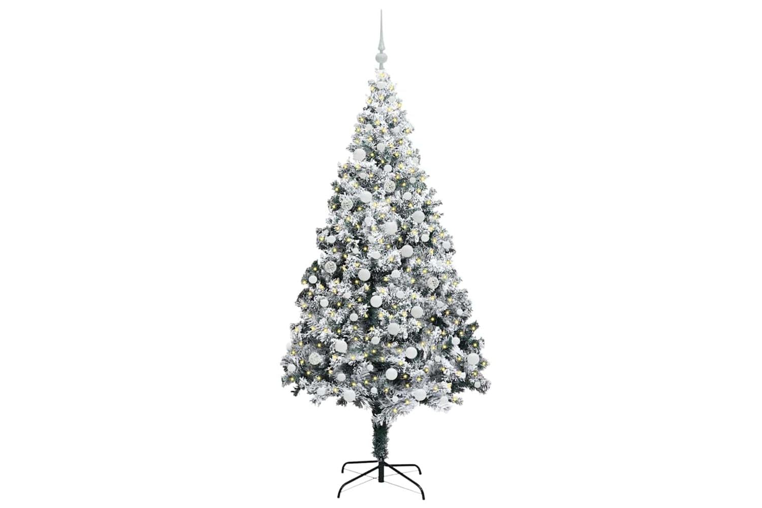 Vidaxl Artificial Christmas Tree With 300 Leds With Stand Green 180 Cm-3