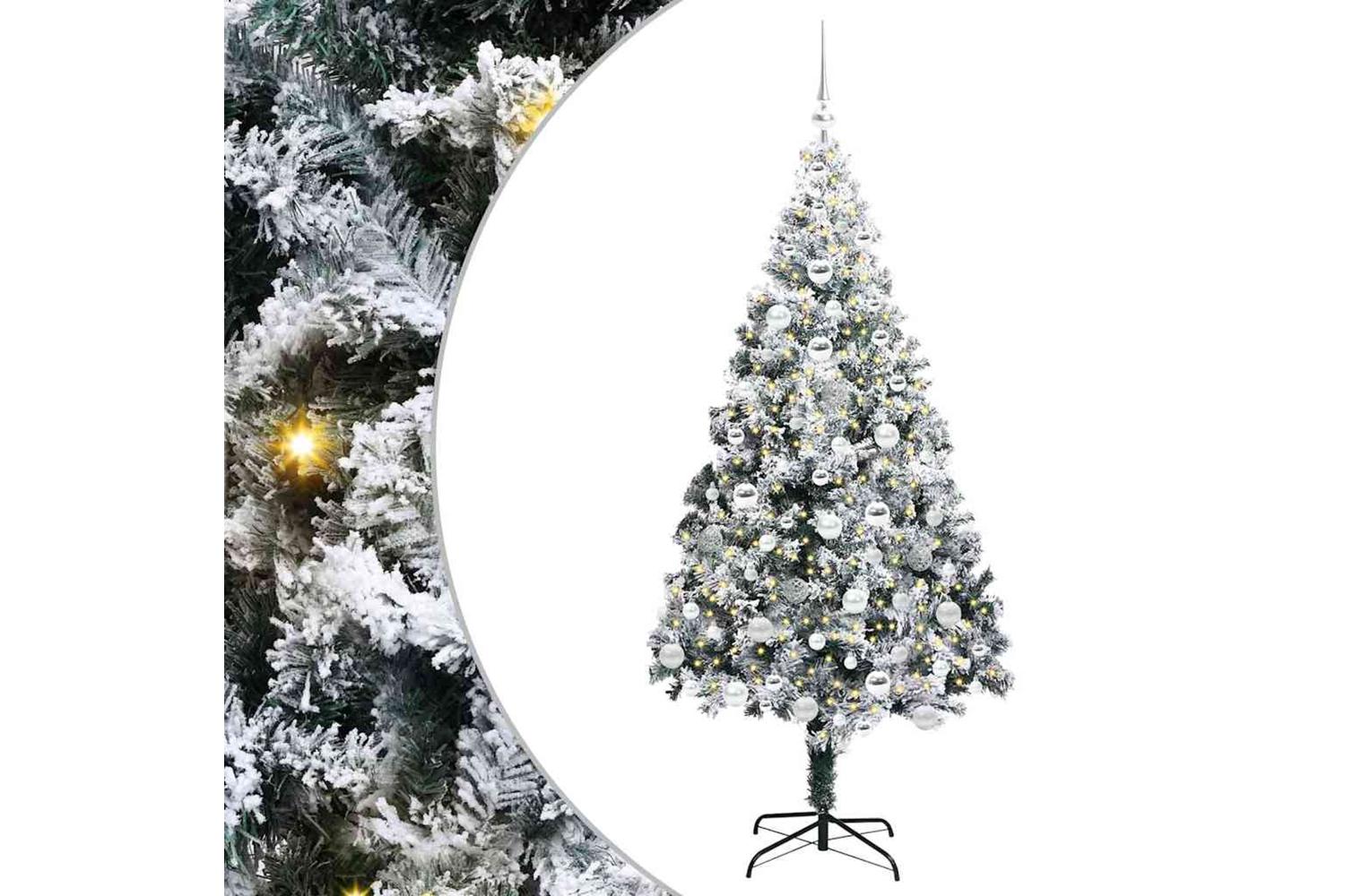 Vidaxl Artificial Christmas Tree With 300 Leds With Stand Green 180 Cm