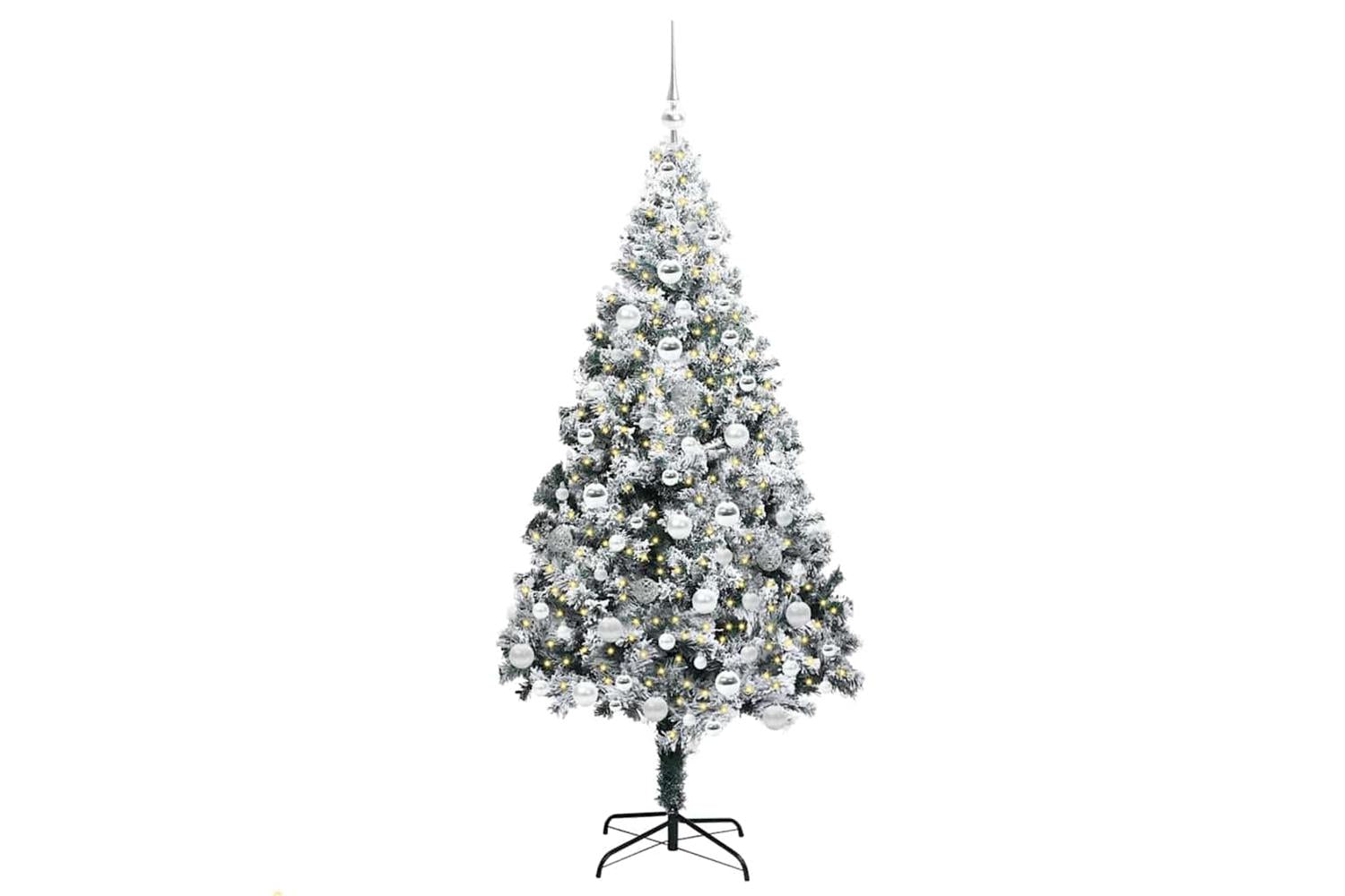 Vidaxl Artificial Christmas Tree With 300 Leds With Stand Green 180 Cm-3