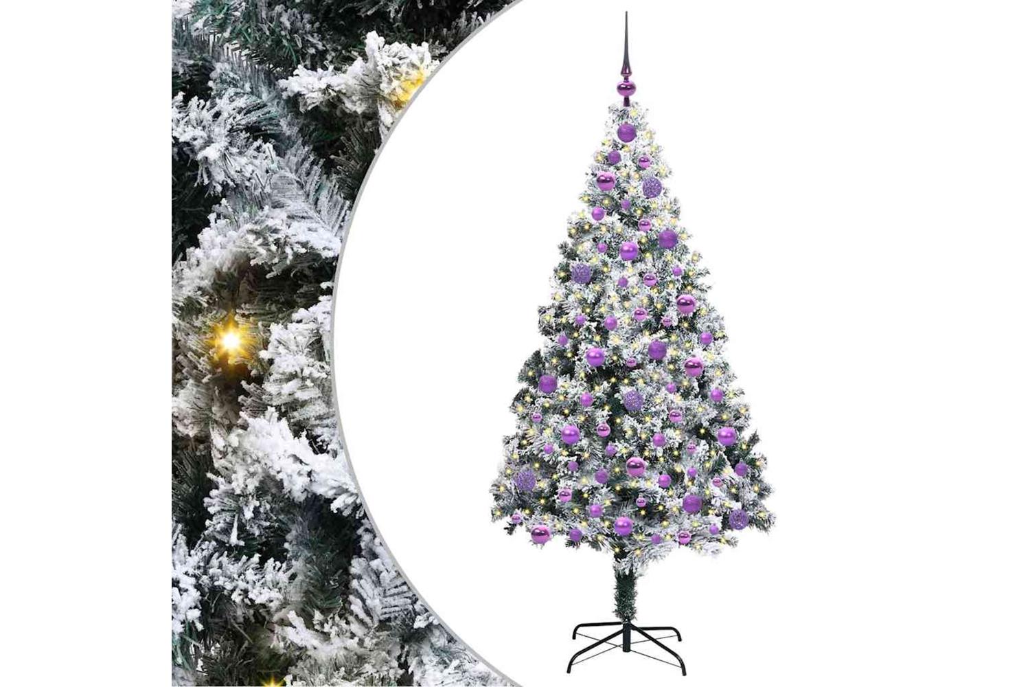 Vidaxl Artificial Christmas Tree With 300 Leds With Stand Green 180 Cm-2