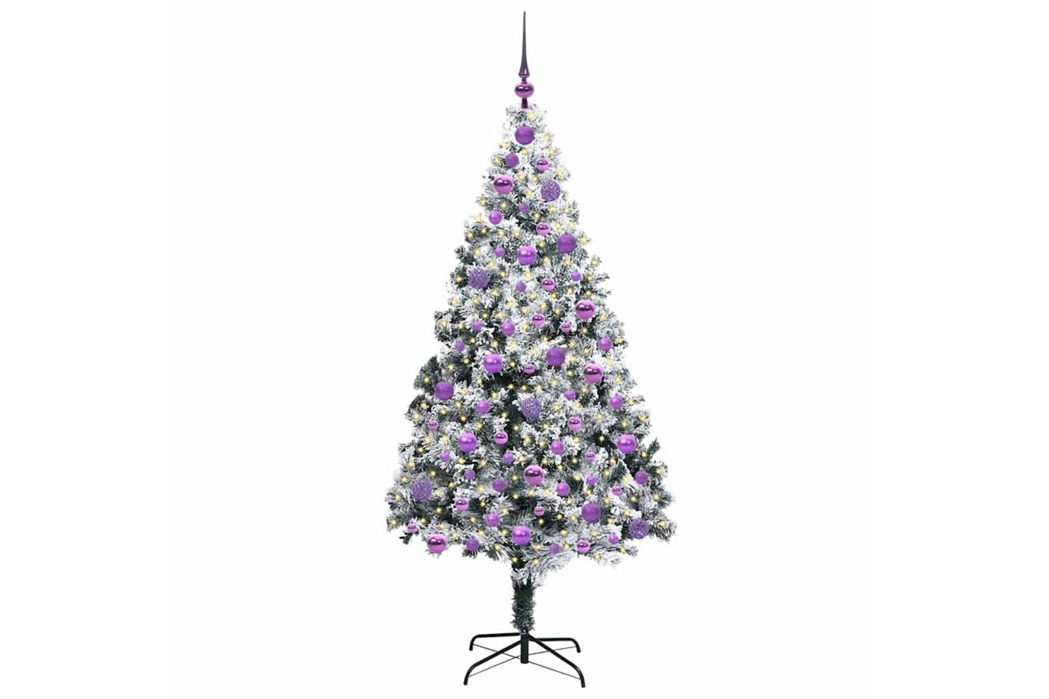 Vidaxl Artificial Christmas Tree With 300 Leds With Stand Green 180 Cm-3