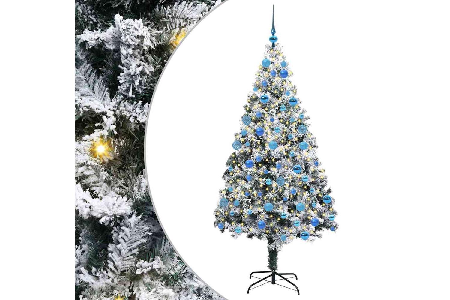Vidaxl Artificial Christmas Tree With 300 Leds With Stand Green 180 Cm-2