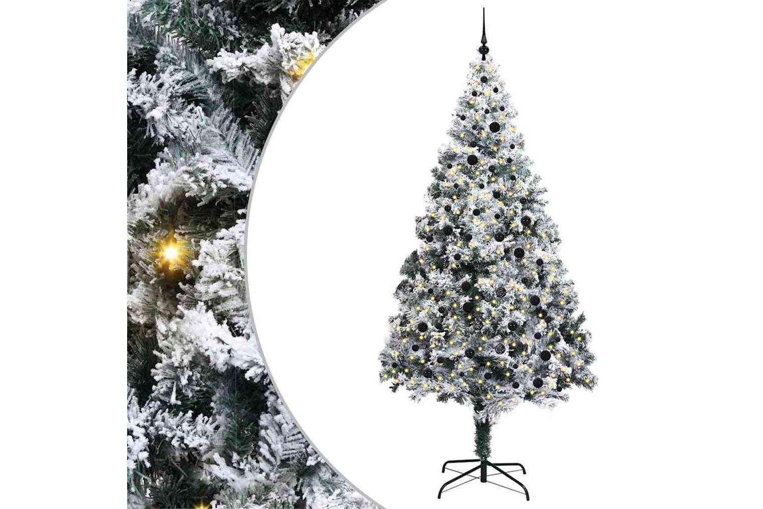 Vidaxl Artificial Christmas Tree With 300 Leds With Stand Green 240 Cm-2