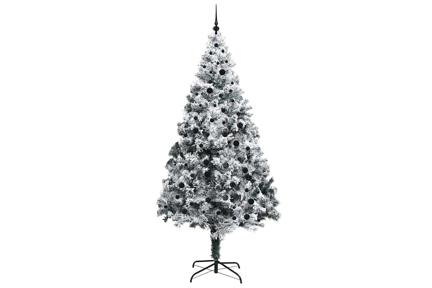 Vidaxl Artificial Christmas Tree With 300 Leds With Stand Green 240 Cm-4