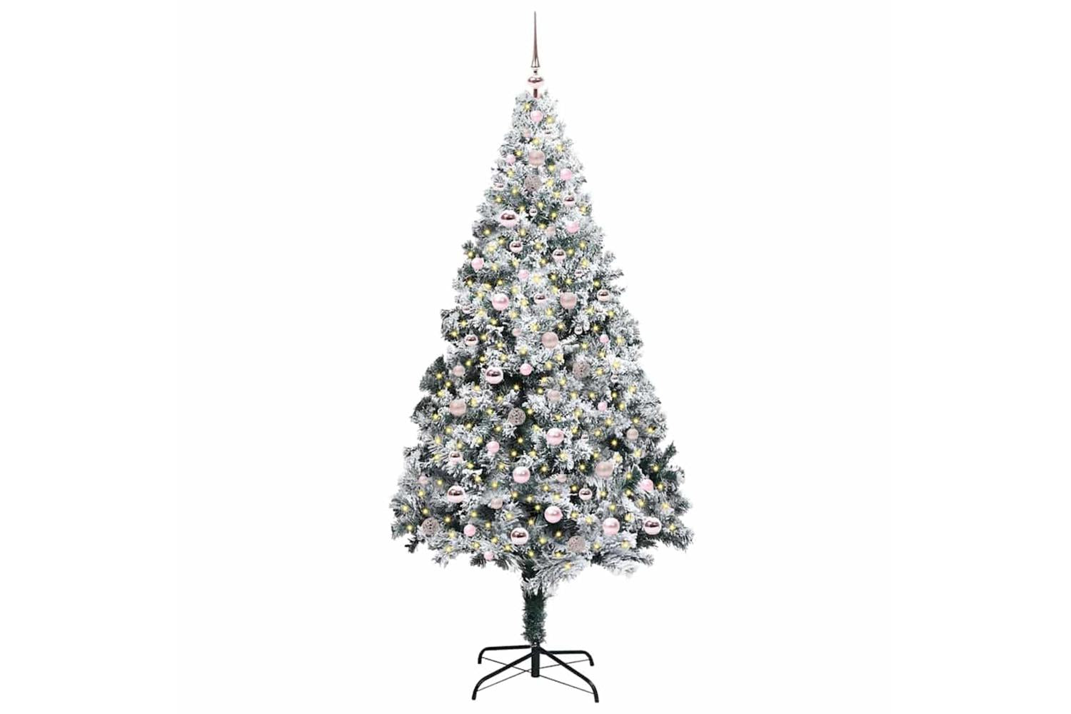 Vidaxl Artificial Christmas Tree With 300 Leds With Stand Green 240 Cm-3