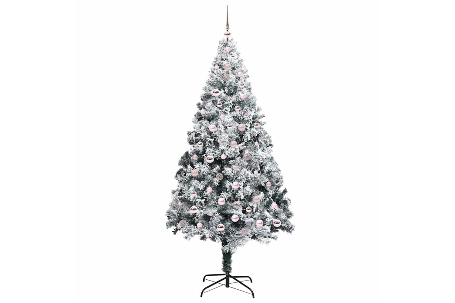Vidaxl Artificial Christmas Tree With 300 Leds With Stand Green 240 Cm-4