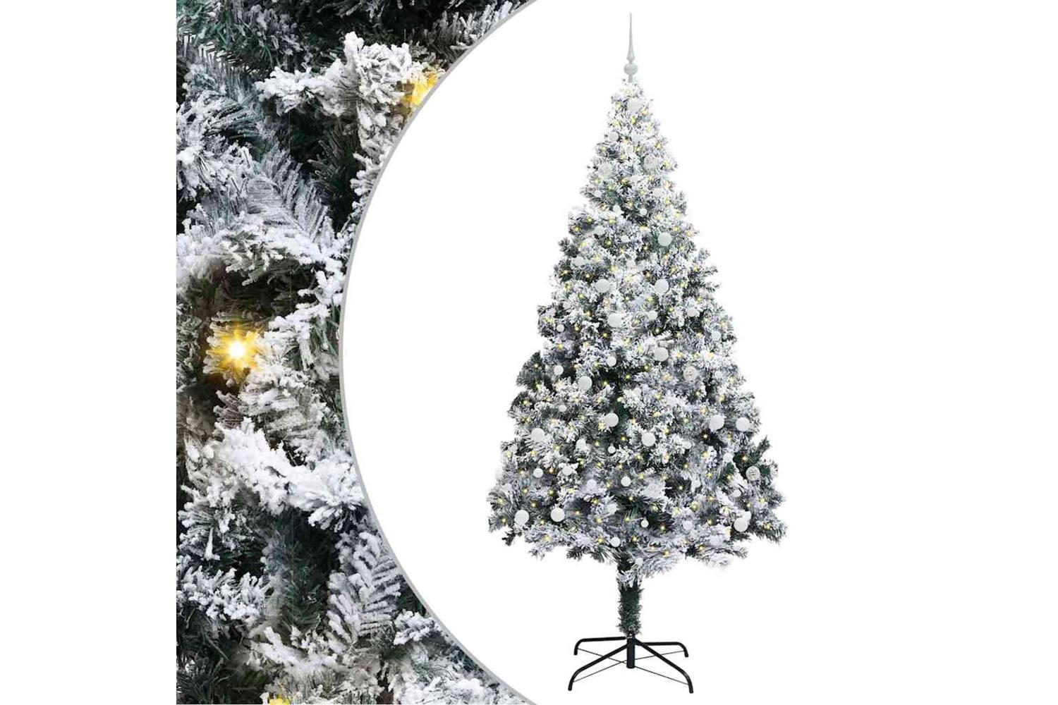 Vidaxl Artificial Christmas Tree With 300 Leds With Stand Green 240 Cm