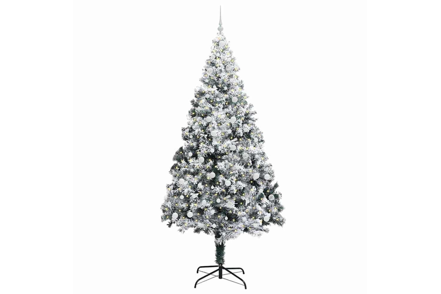 Vidaxl Artificial Christmas Tree With 300 Leds With Stand Green 240 Cm-3