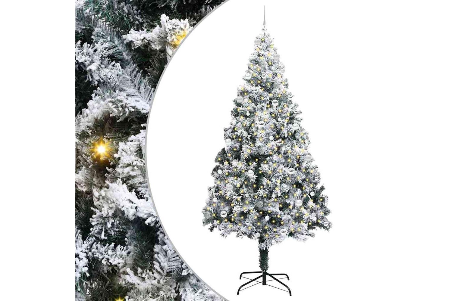 Vidaxl Artificial Christmas Tree With 300 Leds With Stand Green 240 Cm-2