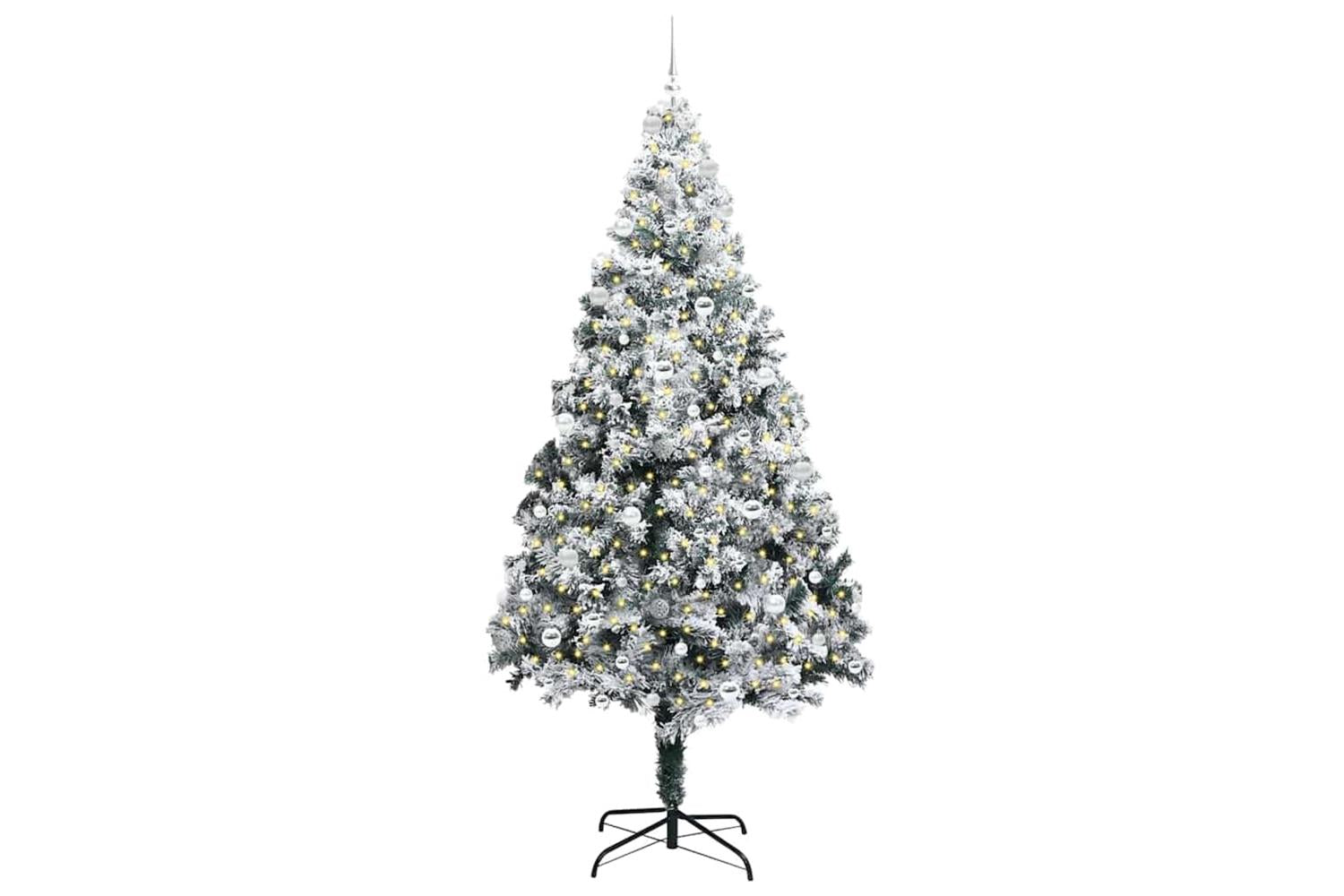 Vidaxl Artificial Christmas Tree With 300 Leds With Stand Green 240 Cm-3