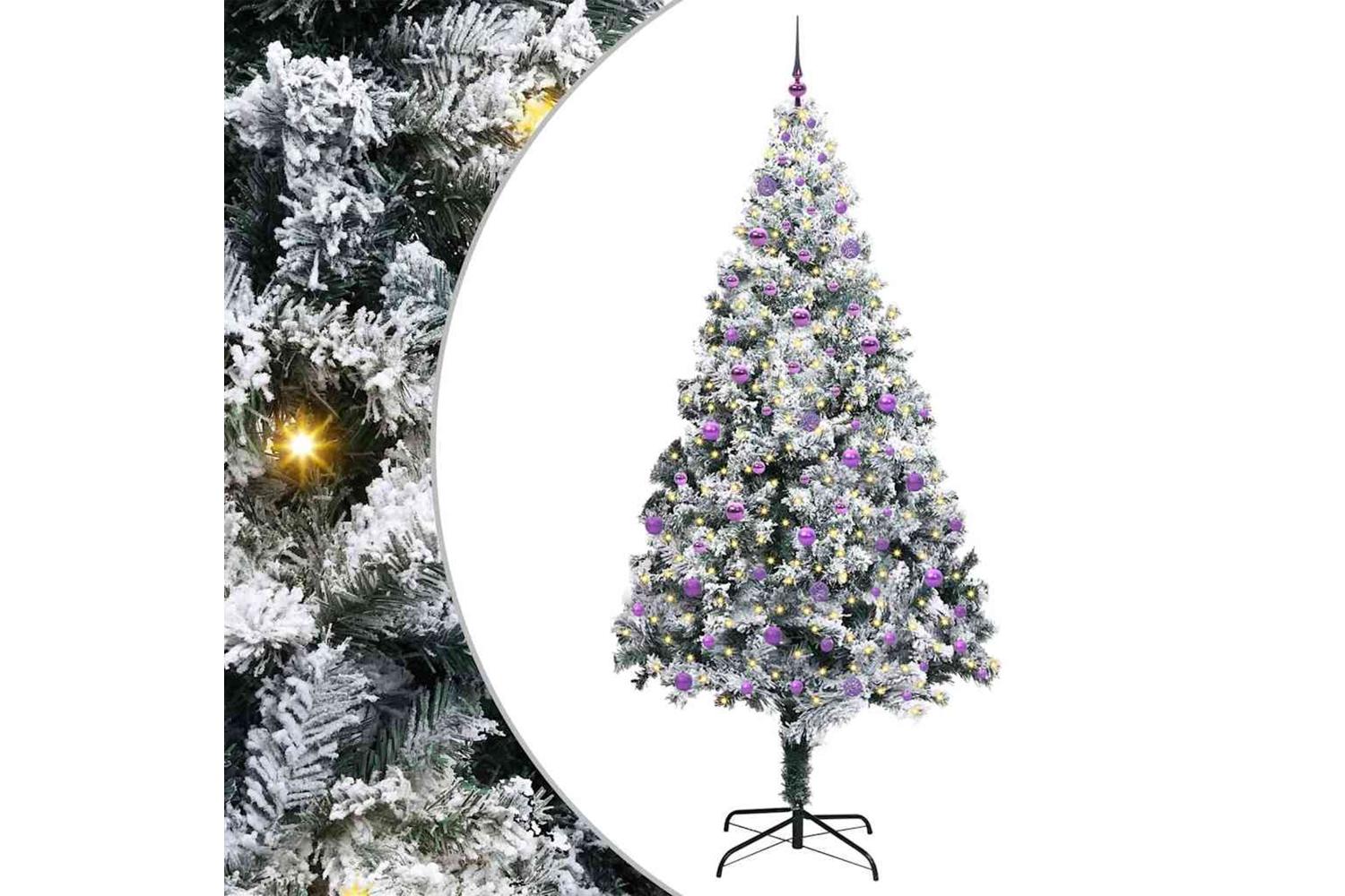 Vidaxl Artificial Christmas Tree With 300 Leds With Stand Green 240 Cm-2
