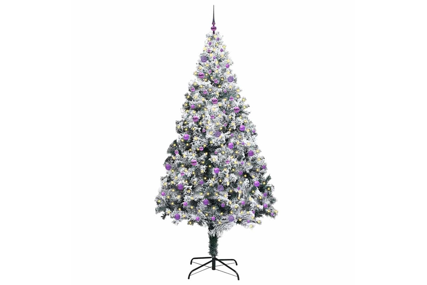 Vidaxl Artificial Christmas Tree With 300 Leds With Stand Green 240 Cm-3