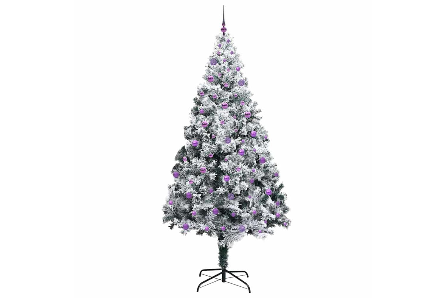 Vidaxl Artificial Christmas Tree With 300 Leds With Stand Green 240 Cm-4