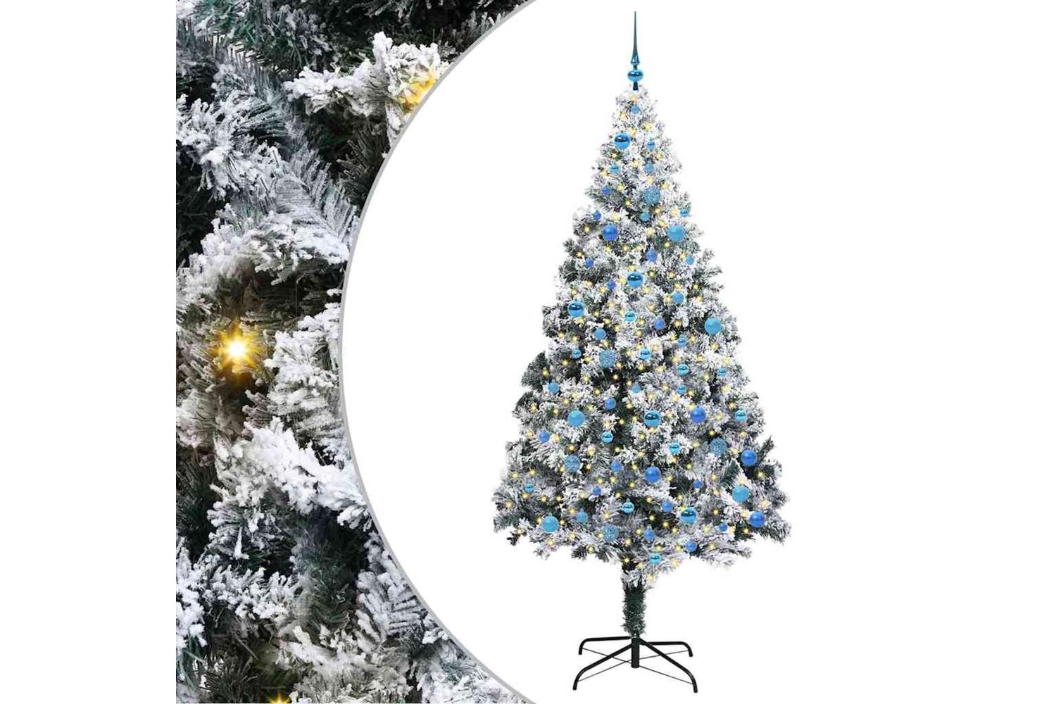Vidaxl Artificial Christmas Tree With 300 Leds With Stand Green 240 Cm-2